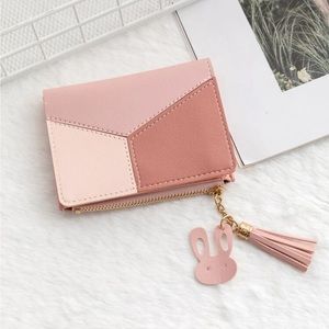 ⚠️Clearance💕Color Block Card Holder Pink Wallet